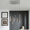 LED-HÄNGELEUCHTE CEMBALO 70/30/180 cm   - Hellbraun/Silberfarben, Design, Kunststoff/Metall (70/30/180cm) - Brilliant