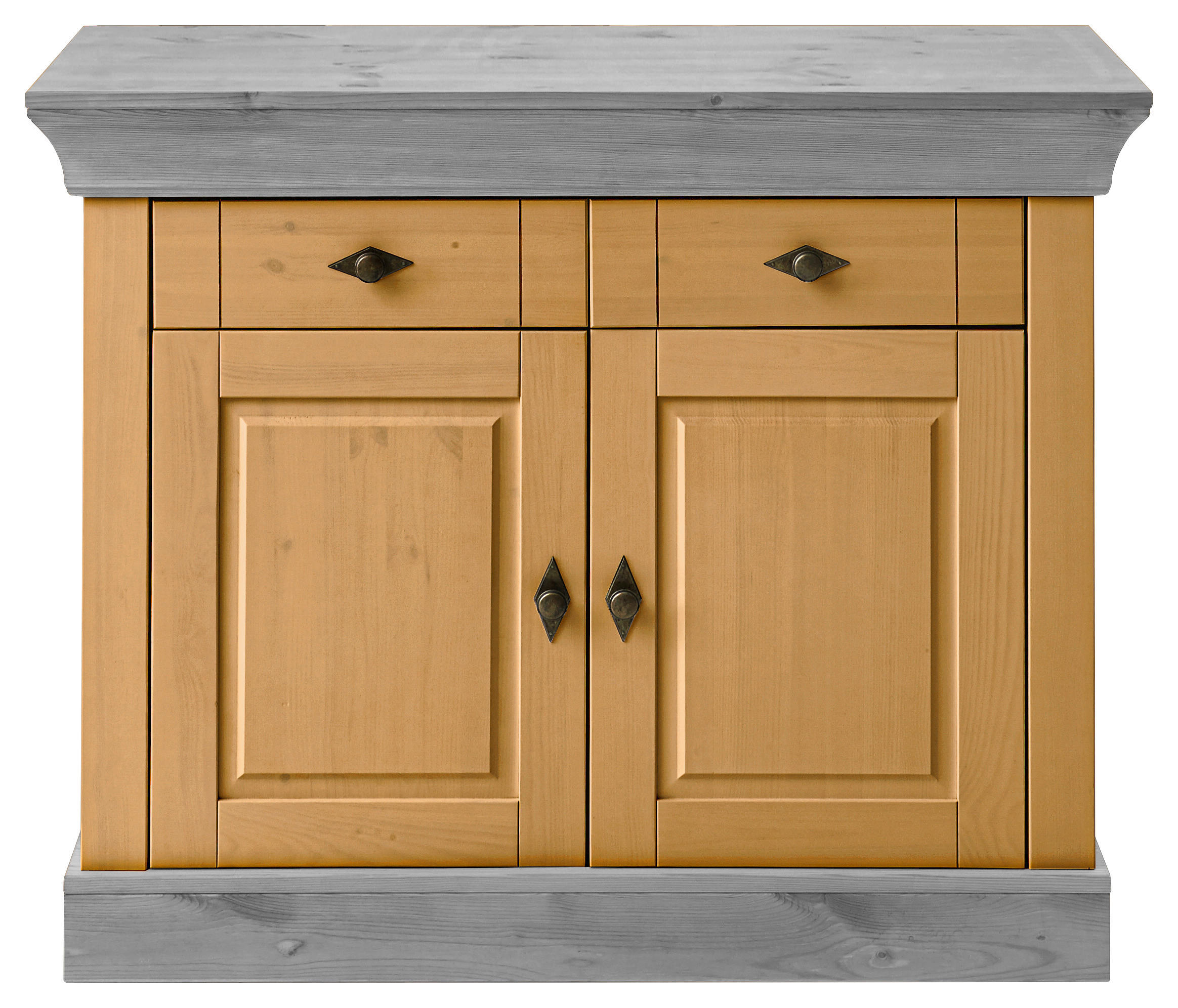 KOMMODE in 108/85/45 cm - Laugenfarbig/Grau, ROMANTIK / LANDHAUS, Holz/Metall (108/85/45cm) - Boxxx