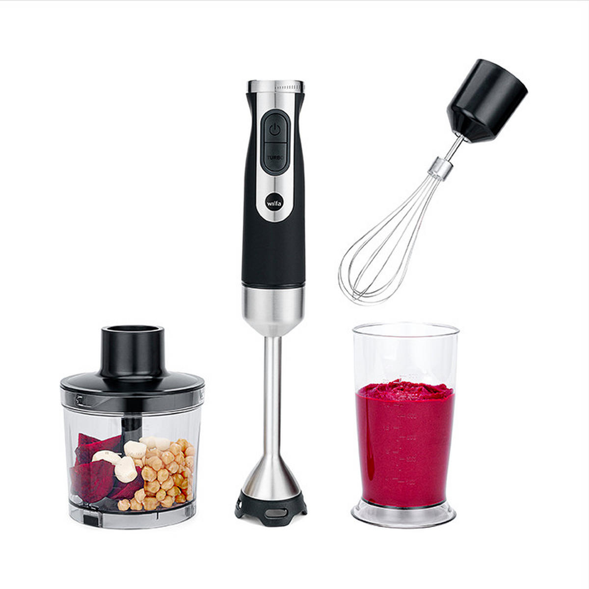 STAVMIXER  - svart/transparent, Design, metall - Wilfa