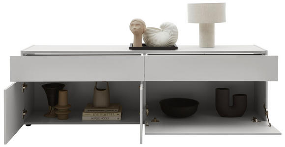 LOWBOARD  180/57/40 cm 2 Schublade(n) Typenauswahl, Beimöbel erhältlich, stehend, hängend  - Kaschmir/Schwarz, Design, Holzwerkstoff/Kunststoff (180/57/40cm) - Voleo