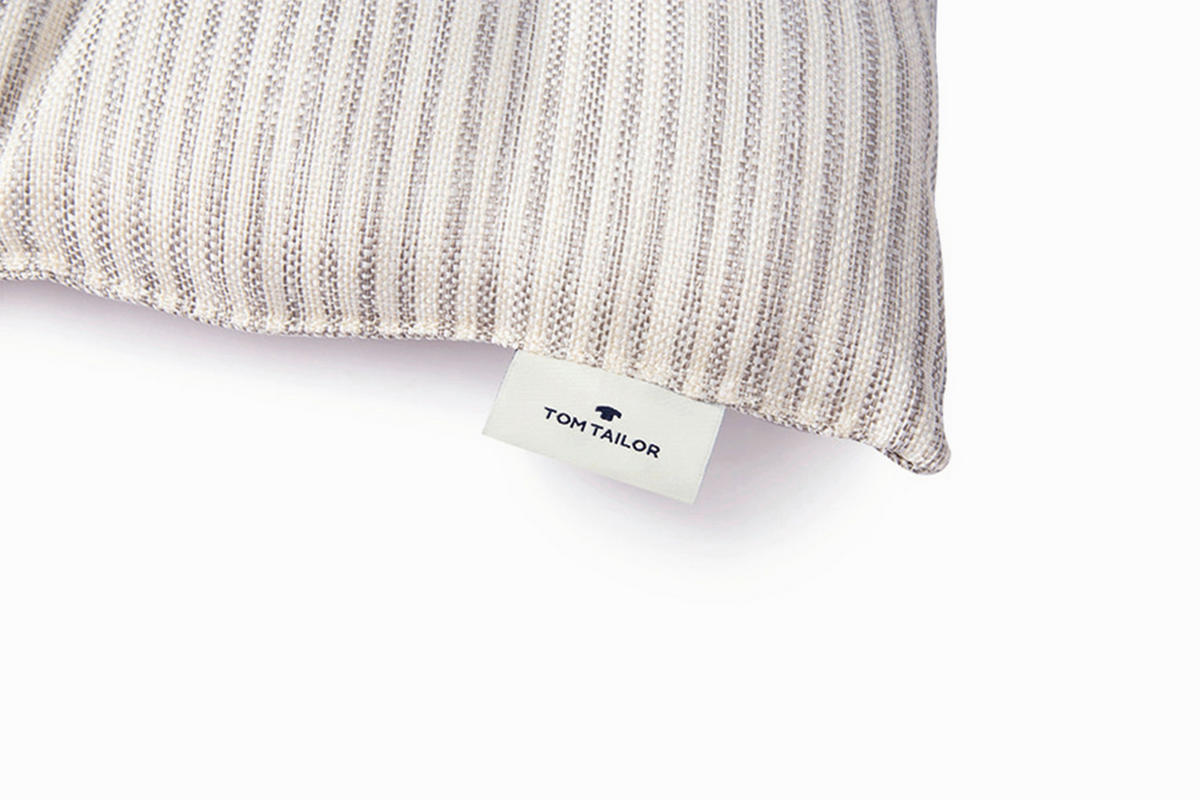 SITZKISSEN  40/40 cm   - Hellgrau/Grau, KONVENTIONELL, Textil (40/40cm) - Tom Tailor