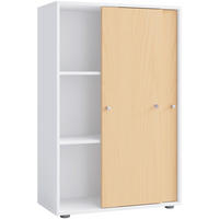 AKTENSCHRANK Weiß, Buchefarben  - Buchefarben/Weiß, Design, Holzwerkstoff (70/110/39cm) - MID.YOU