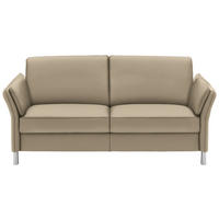 2,5-SITZER in Echtleder Grau  - Alufarben/Grau, Design, Leder/Metall (164/82/99cm) - Dieter Knoll