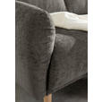 ECKSOFA Dunkelgrau Flachgewebe Rückenkissen, Rücken echt  - Dunkelgrau/Buchefarben, KONVENTIONELL, Holz/Textil (230/144cm) - Carryhome