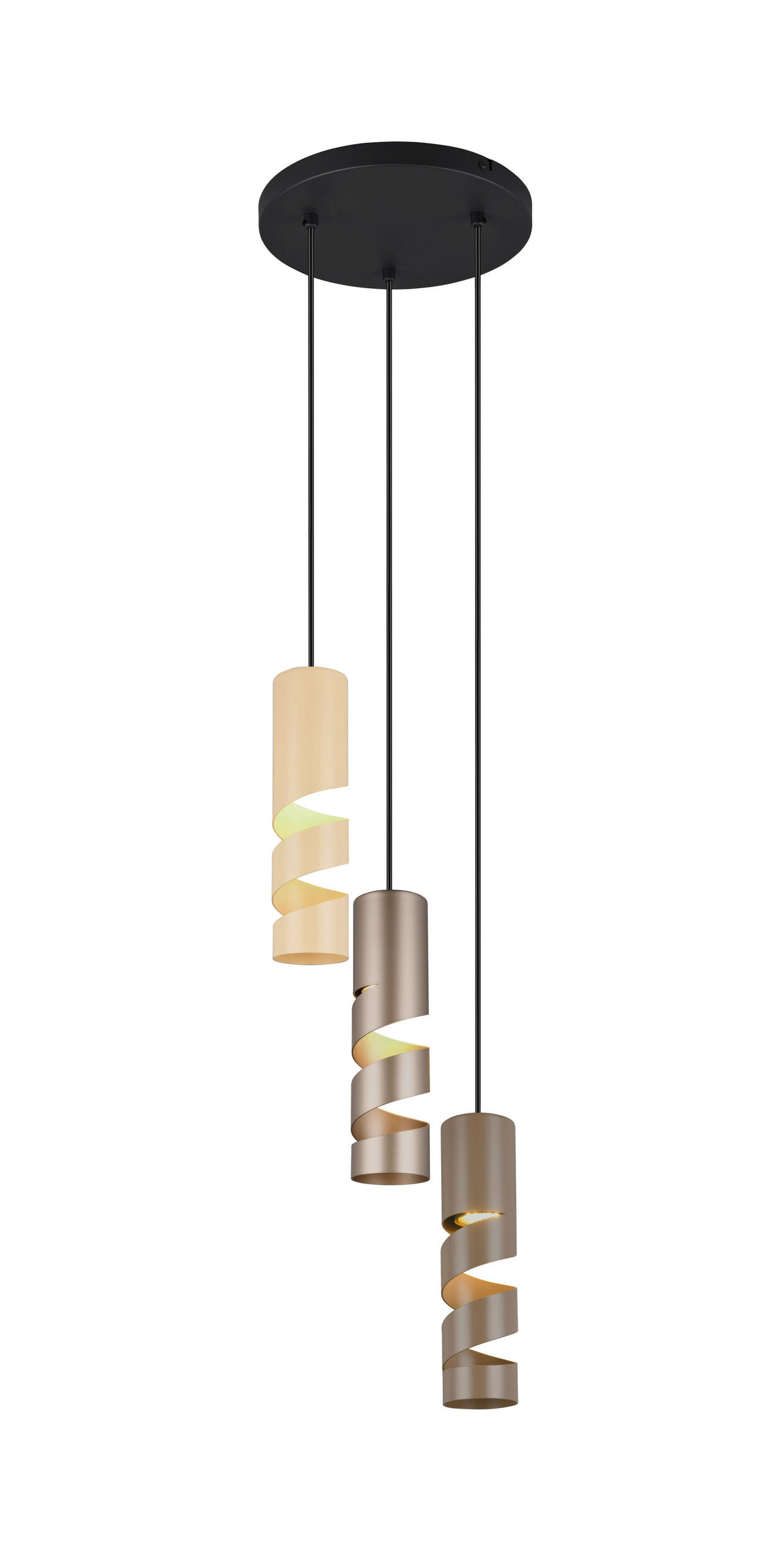 Trio Leuchten Hängeleuchte Braun, Mehrfarbig, Taupe, Beige 150 cm
