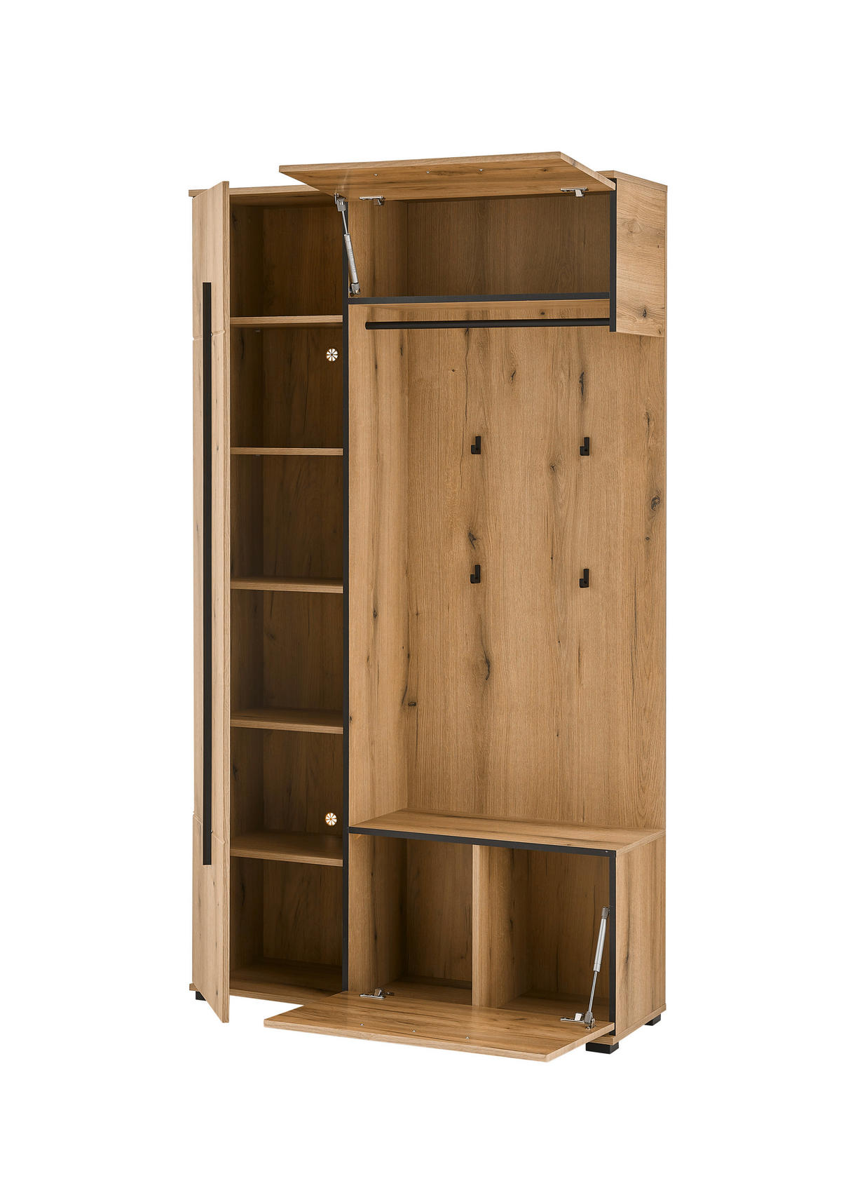 GARDEROBE  in 111/201/39 cm  - Eichefarben, MODERN, Holzwerkstoff (111/201/39cm) - MID.YOU