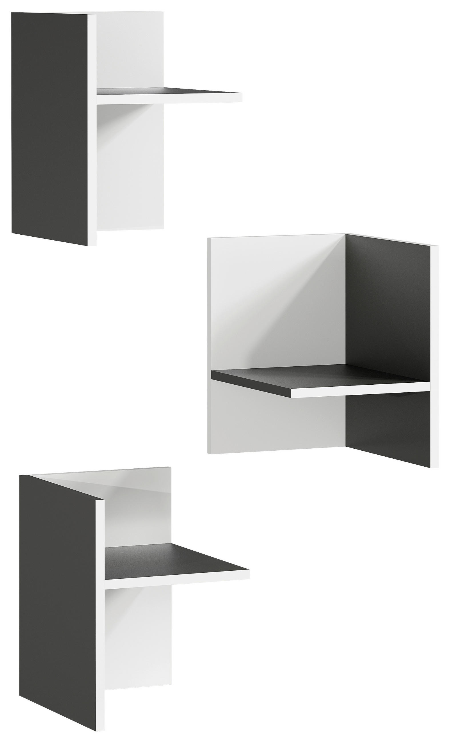 INNENEINTEILUNG 27/37/35 cm   - Graphitfarben/Weiß, MODERN, Holzwerkstoff (27/37/35cm) - Germania