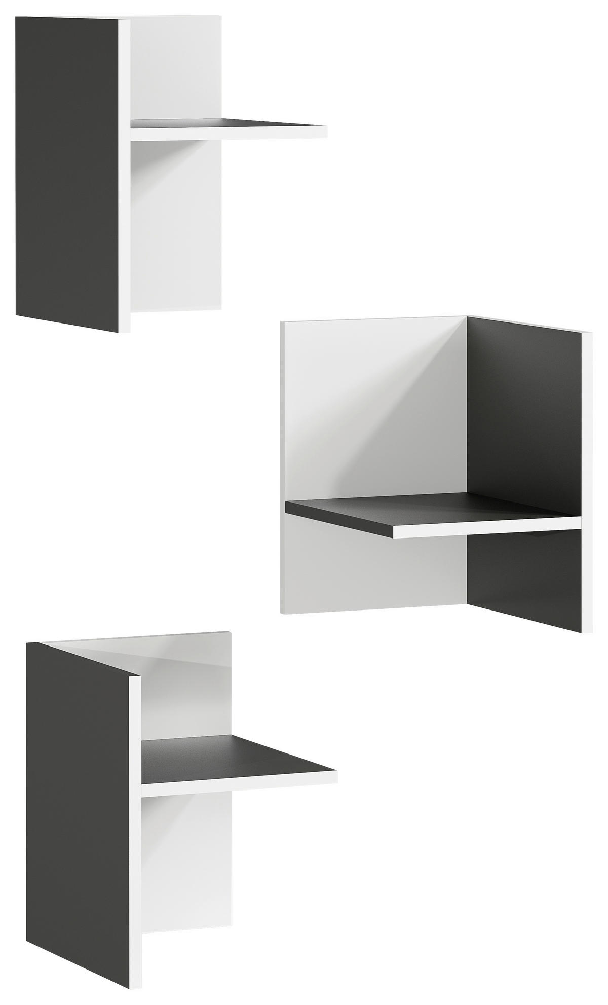 INNENEINTEILUNG 27/37/35 cm   - Graphitfarben/Weiß, MODERN, Holzwerkstoff (27/37/35cm) - Germania