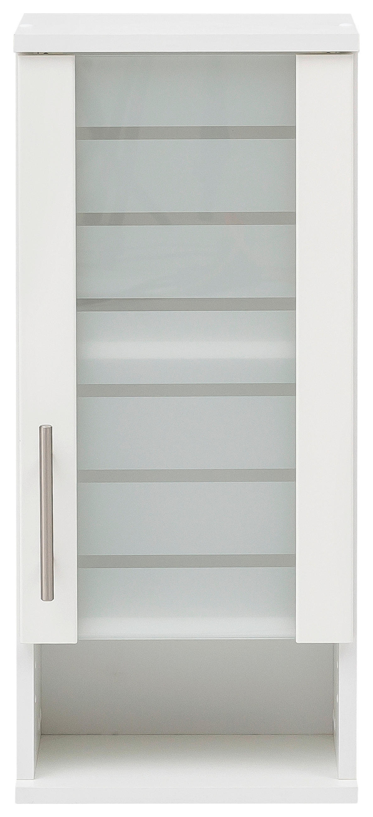 HÄNGESCHRANK 30,3/70,8/20,5 cm  - Edelstahlfarben/Weiß, MODERN, Glas/Holzwerkstoff (30,3/70,8/20,5cm) - MID.YOU