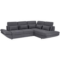 WOHNLANDSCHAFT Dunkelblau Mikrofaser  - Schwarz/Dunkelblau, MODERN, Kunststoff/Textil (311/233cm) - MID.YOU