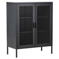 SIDEBOARD  in 80/101.5/40 cm  - Schwarz, Design, Metall (80/101.5/40cm) - Livetastic
