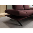 ECKSOFA  in Flachgewebe Bordeaux  234/155 cm  - Bordeaux/Schwarz, Design, Textil/Metall (234/155cm) - Dieter Knoll