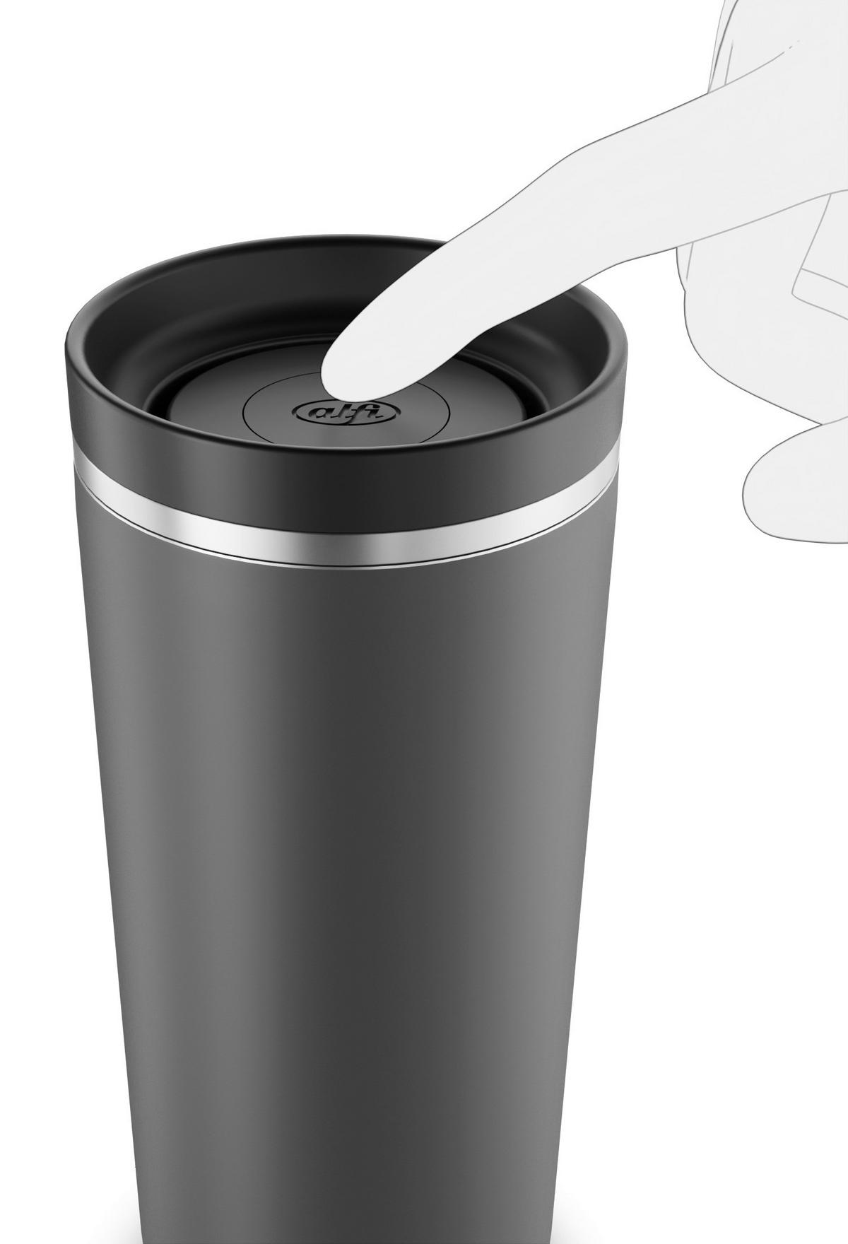 THERMOBECHER ISO COFFEE MUG PRO 0,38 L  - Schwarz, Basics, Metall (0.38l) - Alfi