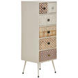 KOMMODE , 40/108/35 cm, 6 Schublade(n)  - Goldfarben/Schwarz, LIFESTYLE, Holz/Metall (40/108/35cm) - Landscape