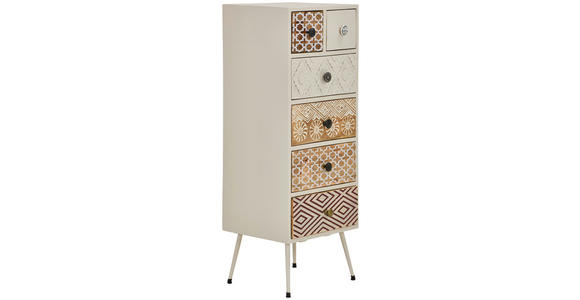 KOMMODE , 40/108/35 cm, 6 Schublade(n)  - Goldfarben/Schwarz, LIFESTYLE, Holz/Metall (40/108/35cm) - Landscape