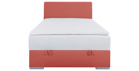 BOXBETT 140/200 cm  in Rot  - Chromfarben/Rot, KONVENTIONELL, Kunststoff/Textil (140/200cm) - Carryhome