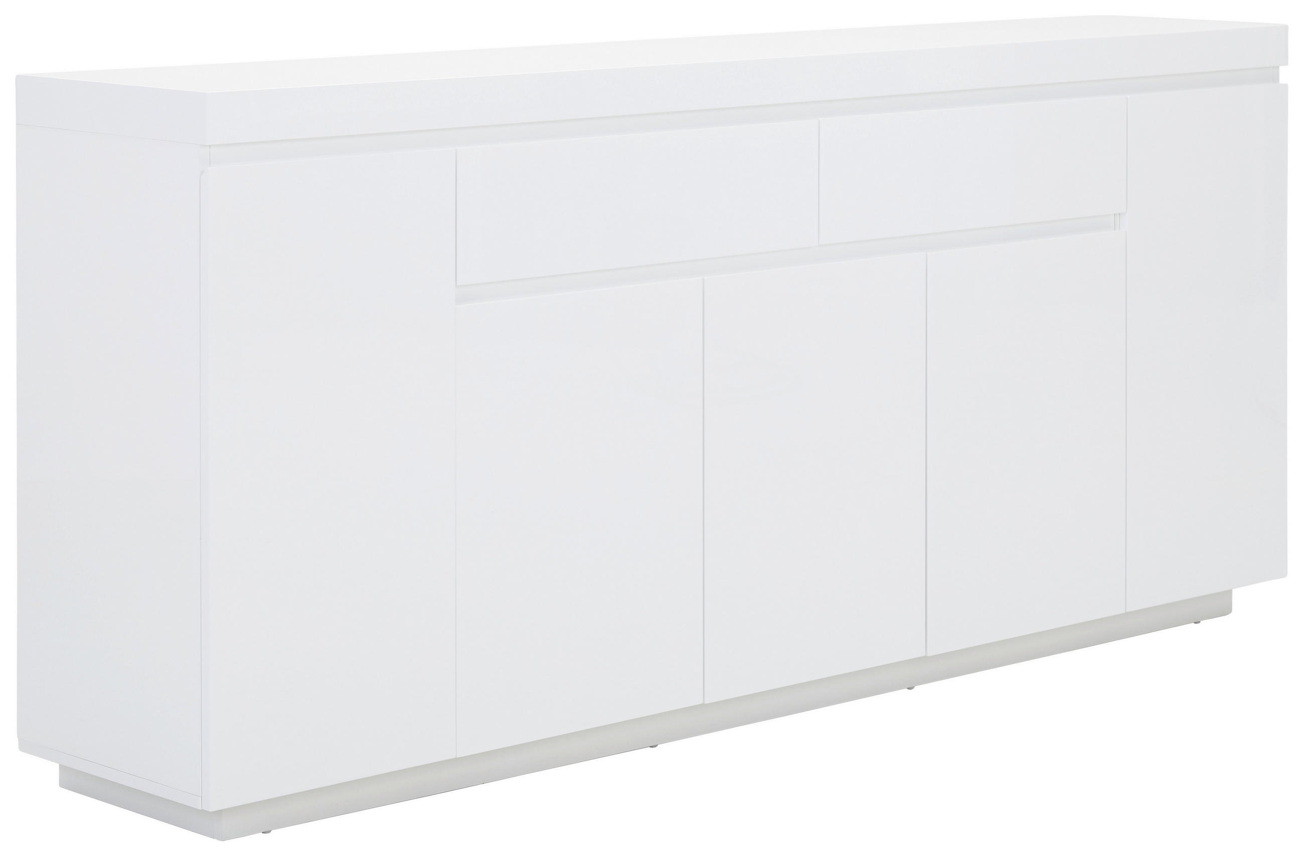 SIDEBOARD Weiß Hochglanz Einlegeböden  - Weiß Hochglanz, Design, Holzwerkstoff (200/89/40cm) - Xora