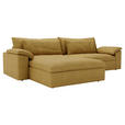 ECKSOFA  in Webstoff Currygelb  198/306 cm  - Currygelb/Schwarz, MODERN, Kunststoff/Textil (198/306cm) - Carryhome