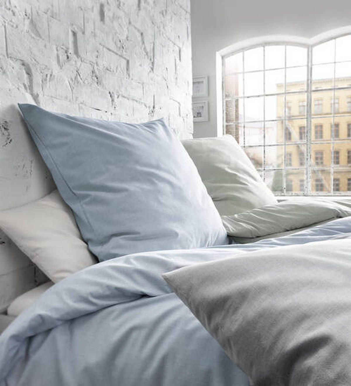 BETTWÄSCHE 155/200 cm Porto Jacquard  - Grün, KONVENTIONELL, Textil (155/200cm) - Fleuresse