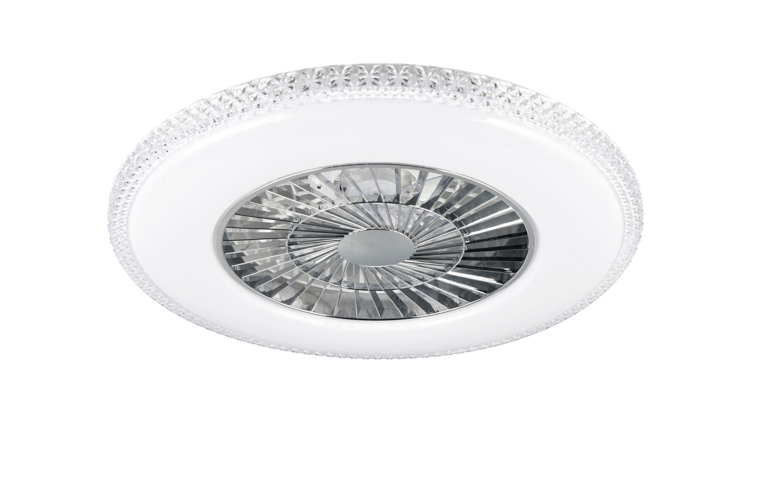 DECKENVENTILATOR HARSTAD 60/18 cm   - Chromfarben/Transparent, Trend, Kunststoff (60/18cm)