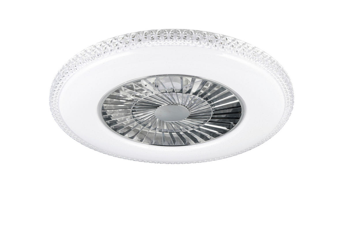 DECKENVENTILATOR - Chromfarben/Transparent, Trend, Kunststoff (60/18cm)