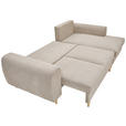 ECKSOFA Beige Webstoff  - Beige/Schwarz, KONVENTIONELL, Holz/Textil (250/145cm) - Carryhome