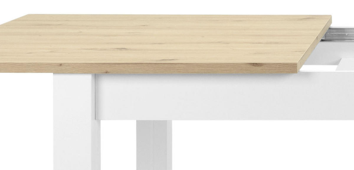 ESSTISCH in Holzwerkstoff 160/90/75 cm  - Weiss/Eichefarben, Konventionell, Holzwerkstoff (160/90/75cm) - MID.YOU