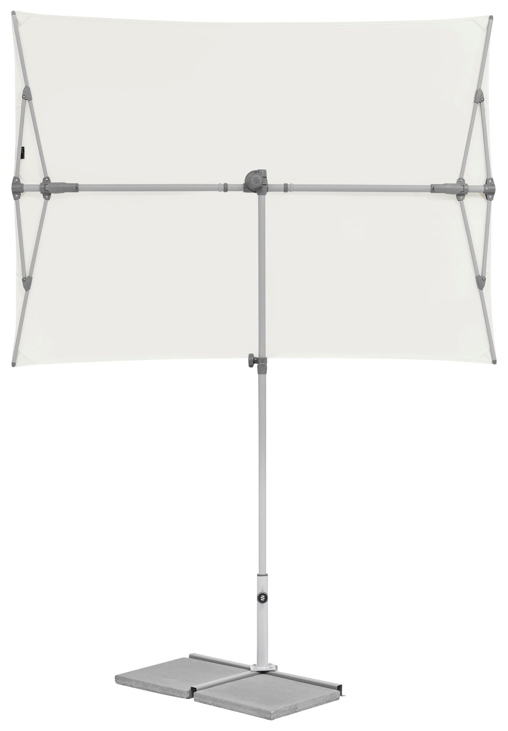 SONNENSCHIRM  - Platinfarben/Ecru, KONVENTIONELL, Metall (195/140cm) - Suncomfort by Glatz