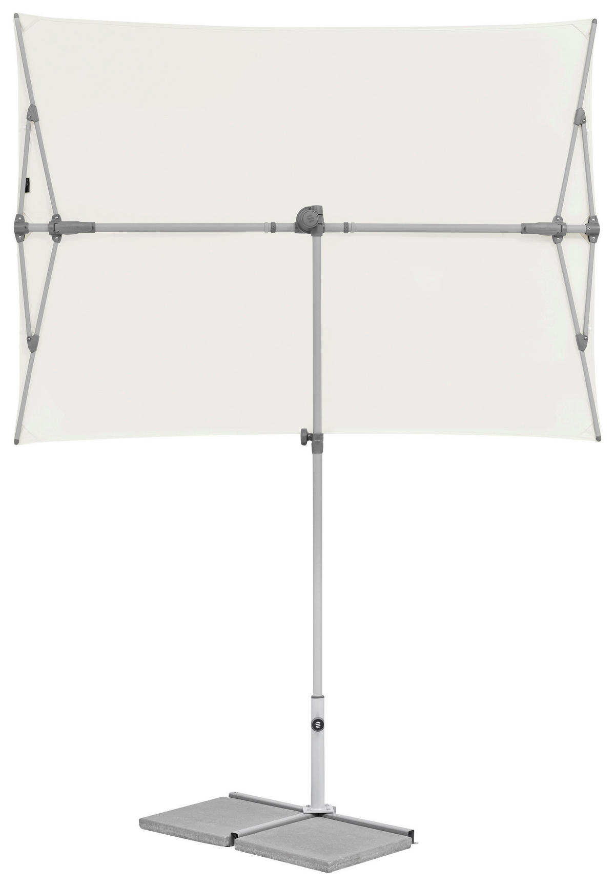 SONNENSCHIRM  - Platinfarben/Ecru, KONVENTIONELL, Metall (195/140cm) - Suncomfort by Glatz