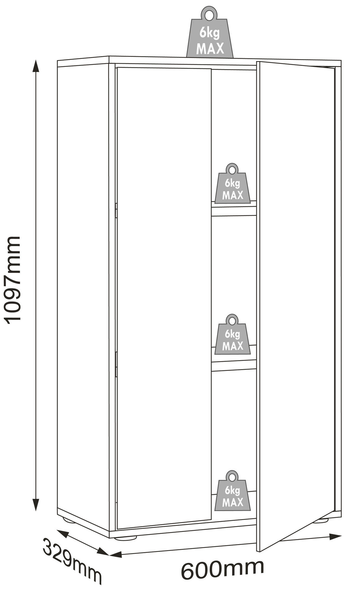 AKTENSCHRANK 60/110/33 cm  - Honigeiche/Anthrazit, Design, Holzwerkstoff (60/110/33cm) - MID.YOU