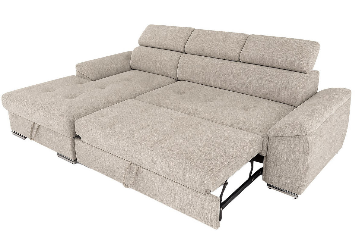 SAROKKANAPÉ textil szürke  - szürke, Basics, textil (185/81-98/275cm) - Carryhome