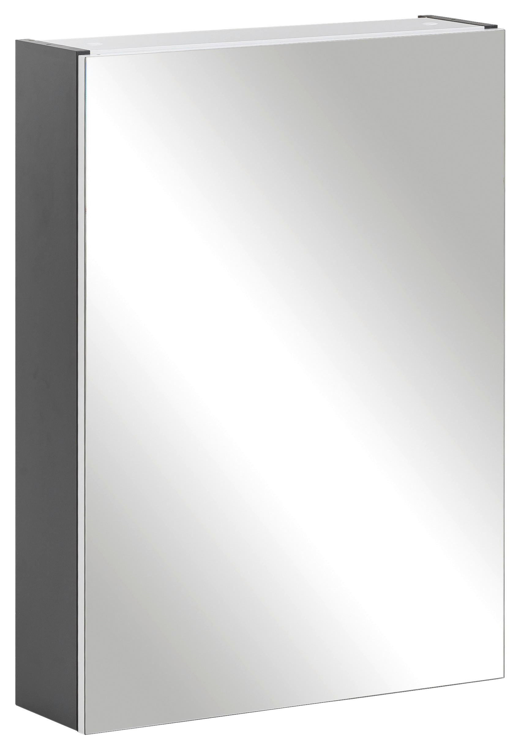 home24 Spiegelschrank Cosmo Anthrazit 50x70.7x15.85 cm