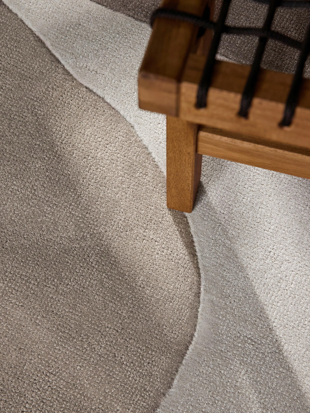 WOLLTEPPICH 200 cm Hackney Grau, Beige Blatt  - Beige/Grau, Basics, Textil (200cm) - Ted Baker