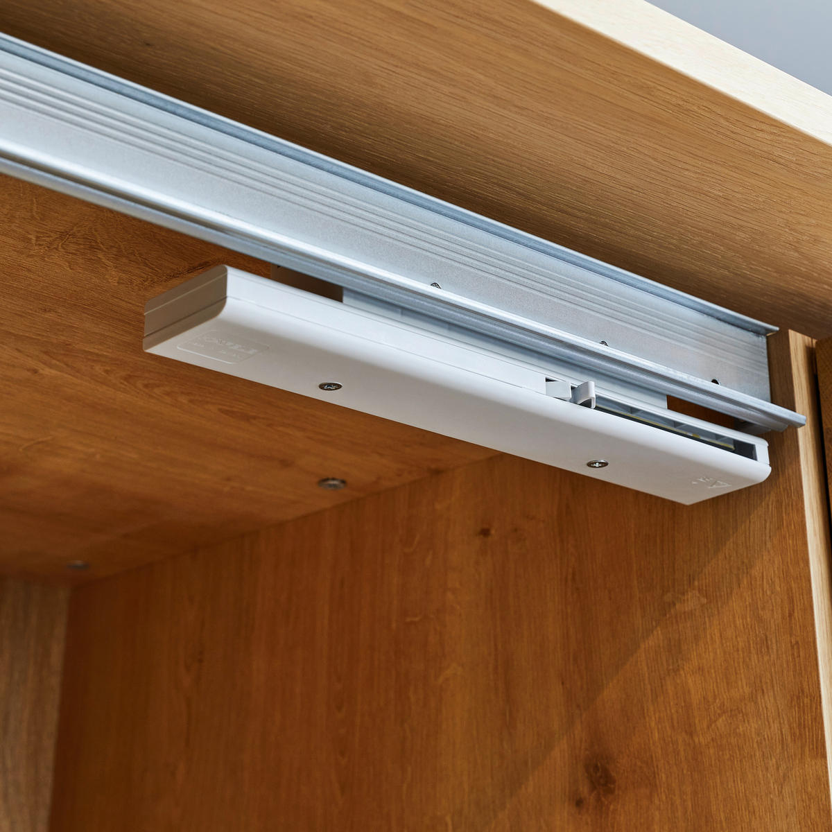 SCHWEBETÜRENSCHRANK  in Eichefarben  - Eichefarben, Natur, Glas/Holz (286/215/74cm) - Linea Natura