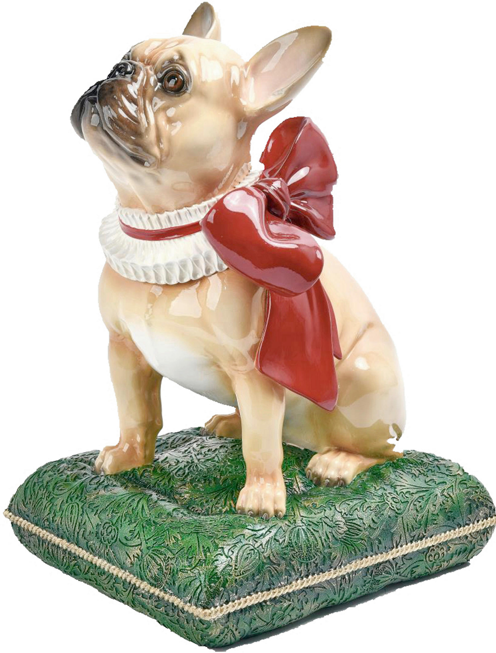 DEKORATIONSHUND - vit/röd, Trend, plast (24,3/41,5/29,6cm) - X-Mas