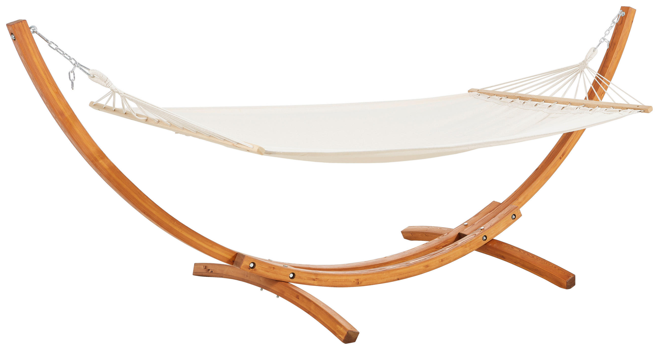 HÄNGEMATTE 320/120/120 cm  - Beige/Braun, LIFESTYLE, Holz/Textil (320/120/120cm) - Ambia Garden