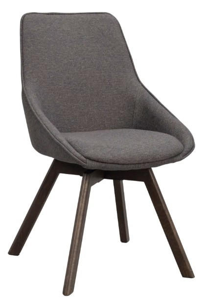 STOL   flatväv  - grå/mörkbrun, Klassisk, metall/trä (51/88/60cm) - Rowico