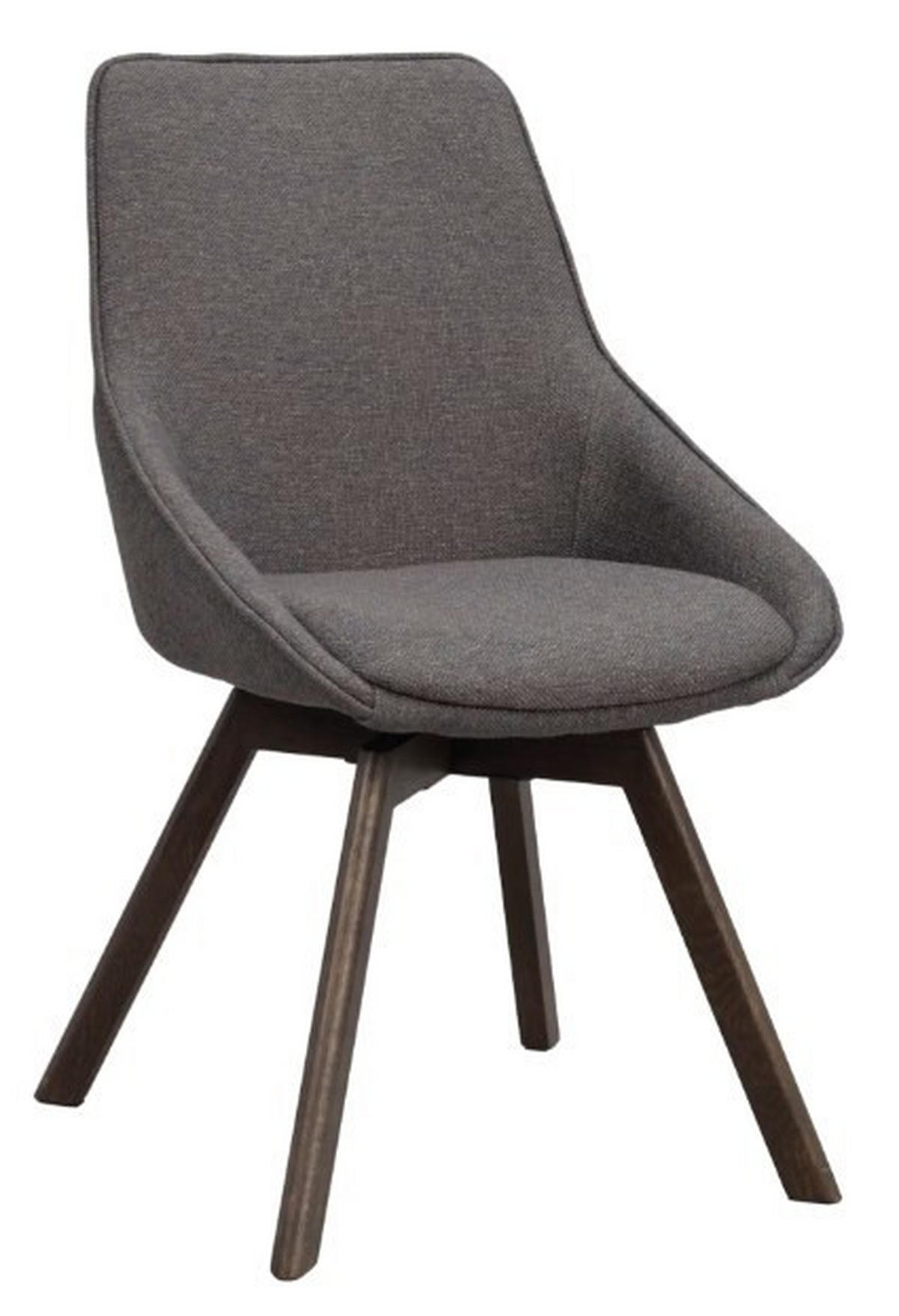 STOL   flatväv  - grå/mörkbrun, Klassisk, metall/trä (51/88/60cm) - Rowico