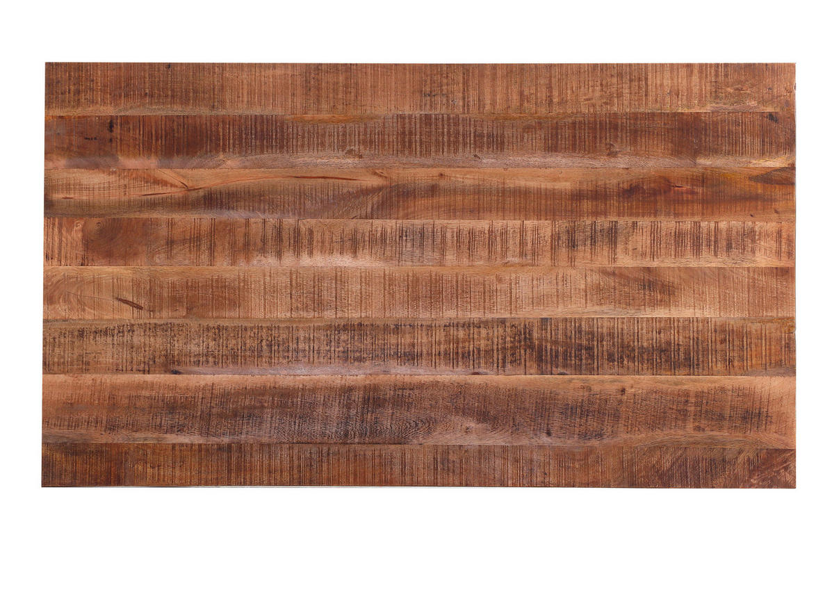 ESSTISCH Mangoholz massiv rechteckig Naturfarben  - Schwarz/Naturfarben, KONVENTIONELL, Holz/Metall (160/90/76cm) - Landscape