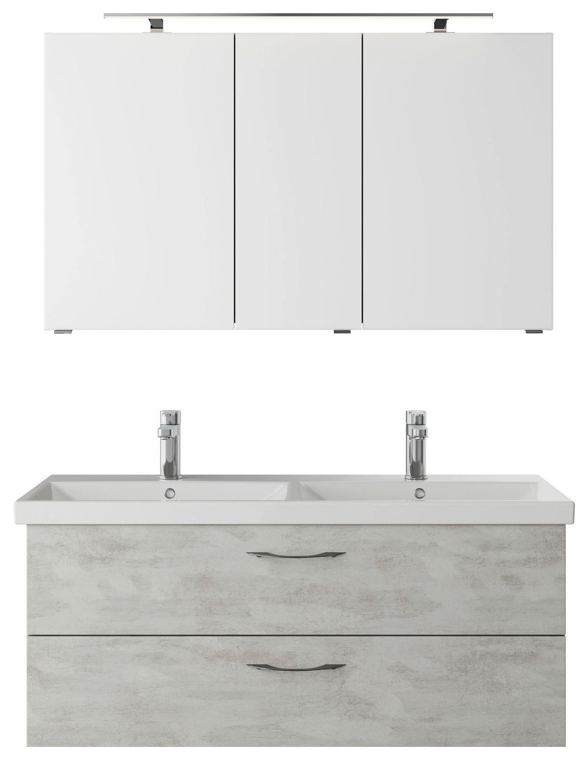 BADEZIMMER  in 120 cm  - Weiß/Grau, KONVENTIONELL, Holzwerkstoff (120cm) - Pelipal