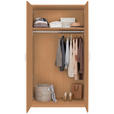 KLEIDERSCHRANK 106/194/54 cm 2-türig Buchefarben  - Silberfarben/Buchefarben, Basics, Holzwerkstoff/Kunststoff (106/194/54cm) - Xora