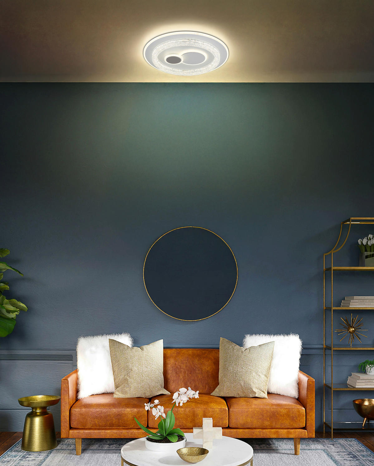 LED-DECKENLEUCHTE 49,5/6 cm   - Klar/Opal, Basics, Kunststoff/Metall (49,5/6cm) - Globo