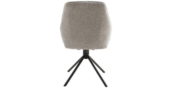 ARMLEHNSTUHL  Sitzfläche 180° drehbar, automatische Rückholfunktion  - Schwarz/Grau, Design, Textil/Metall (59/88/63cm) - Carryhome