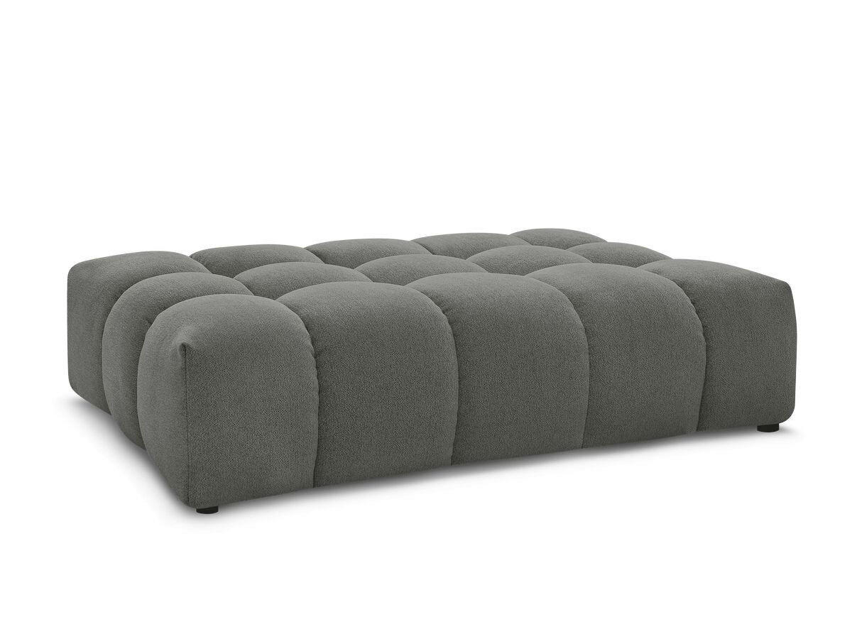 HOCKER EVEREST Flachgewebe Dunkelgrau  - Dunkelgrau/Schwarz, MODERN, Kunststoff/Textil (166/100/40cm)