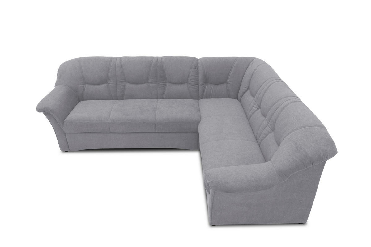 ECKSOFA Dunkelgrau Mikrofaser  - Dunkelgrau/Schwarz, KONVENTIONELL, Kunststoff/Textil (240/190cm) - MID.YOU