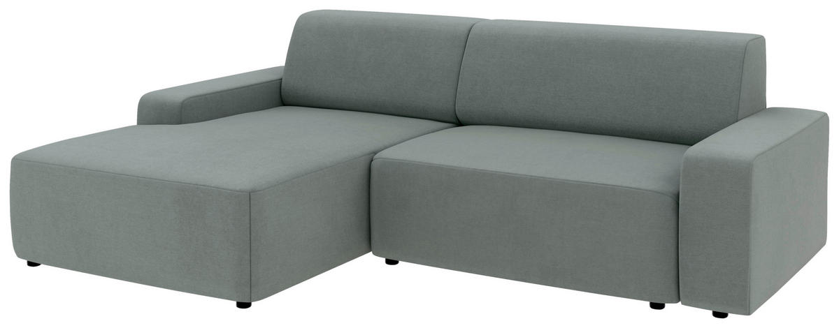 ECKSOFA in Struktur Grau  - Schwarz/Grau, Modern, Kunststoff/Textil (162/246cm) - Trendmanufaktur