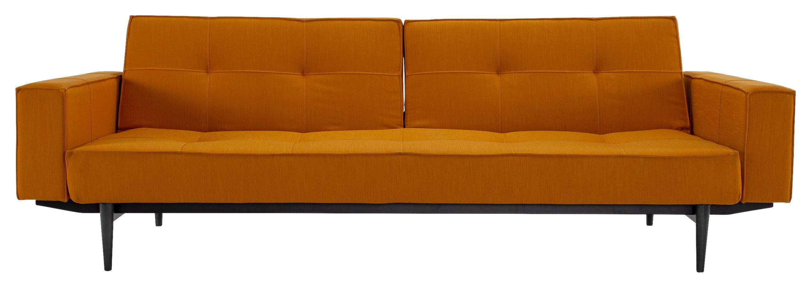 Schlafsofa in Textil Gelb, Currygelb