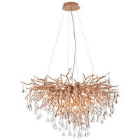 TAKKRONA Icicle  - mässingsfärgad, Klassisk, metall/glas (100/50/250cm)