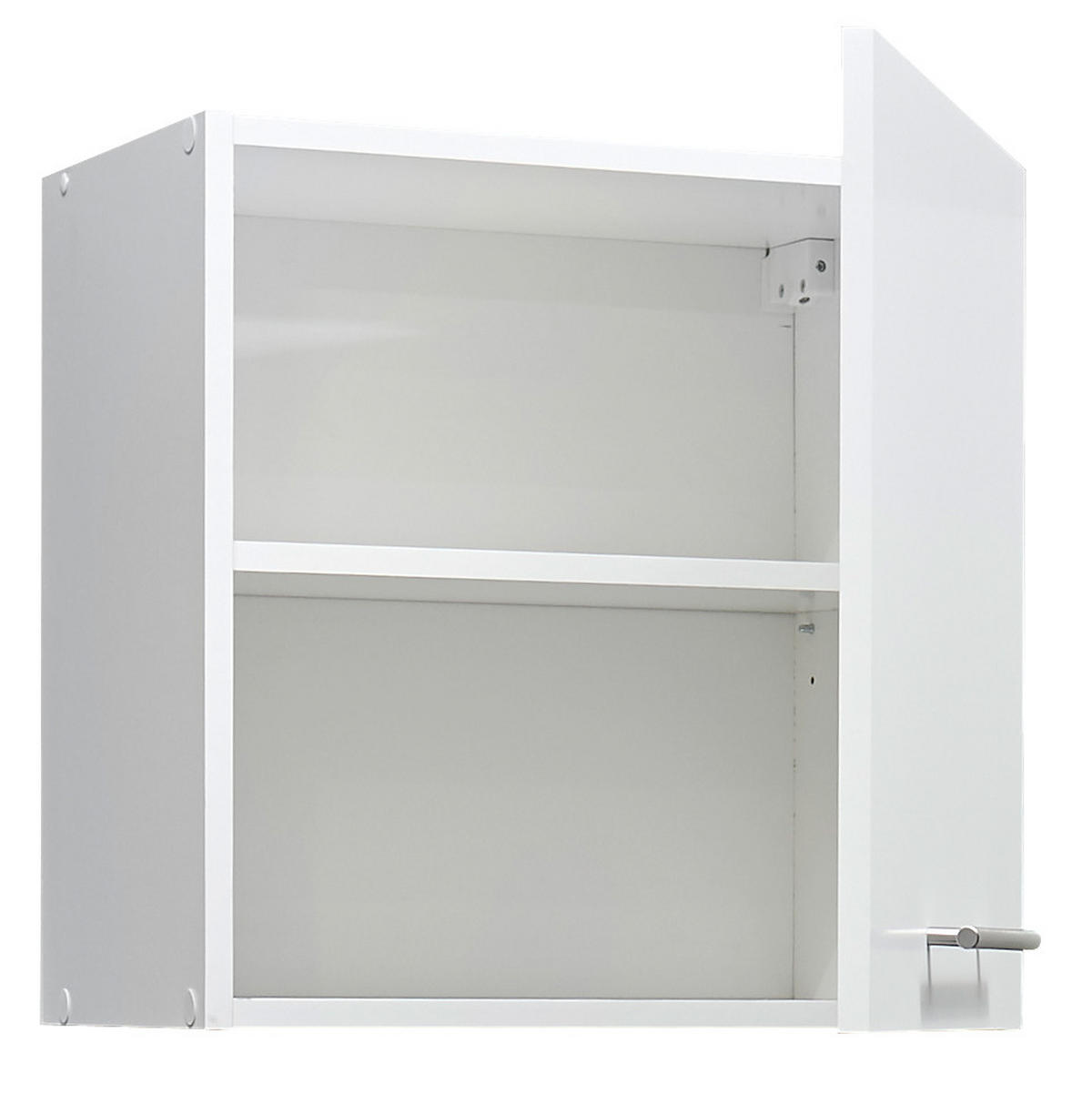 KÜCHENOBERSCHRANK 50/50/31 cm  in Weiß  - Edelstahlfarben/Weiß, KONVENTIONELL, Holzwerkstoff/Metall (50/50/31cm) - MID.YOU