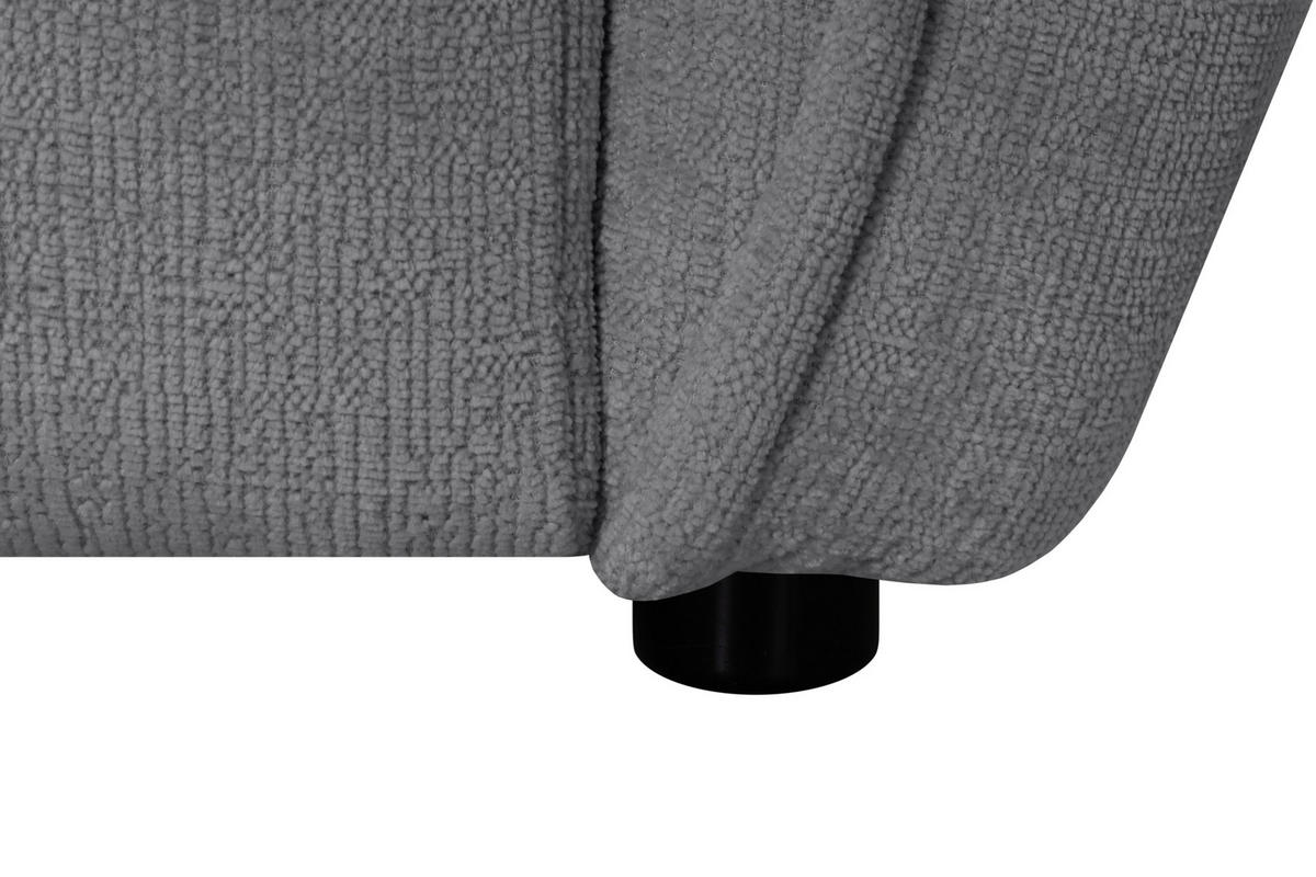 ECKSOFA LIVOLI in Chenille Hellgrau  218/290 cm  - Hellgrau/Schwarz, Design, Textil (218/290cm) - MID.YOU